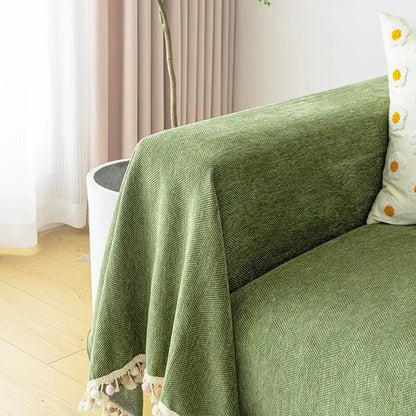Stylish Chenille Sofa Cover Durable Sectional Couch Cover Blanket  Furniture Protector