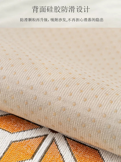 Scratch-proof Chenille Sofa Cover Bohemian Style Couch Cover Anti-slip Sofa Slipcover 