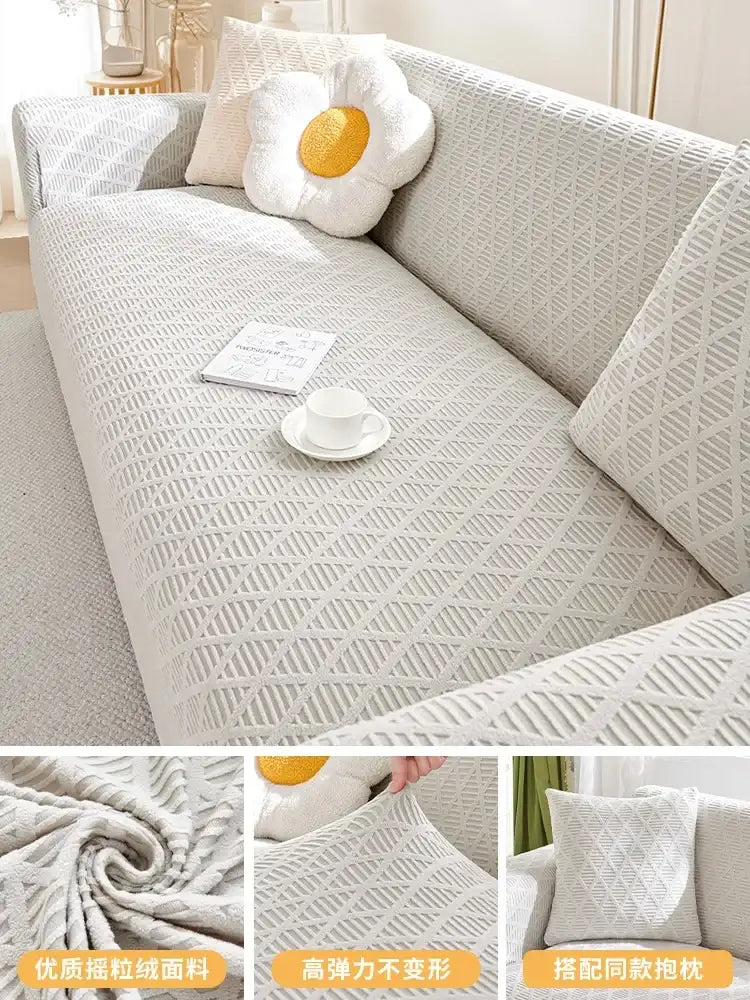Durable Sofa Cover Anti-cat Scratch Slipcover Stretchy Armchair Futon Cover