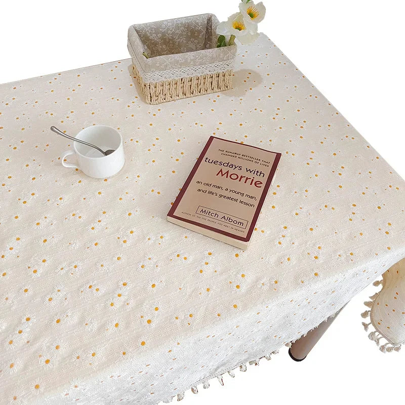 Rectangle Table Cloth Cotton Linen Table Cover for Kitchen Dinning