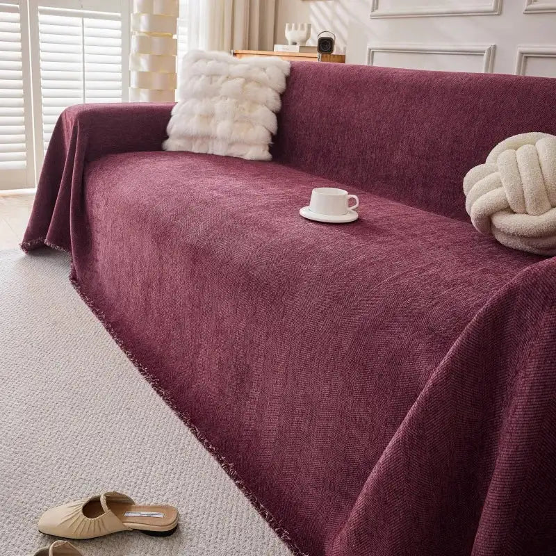 Durable Couch Cover for Pets Washable Cushion Couch Chenille Sofa Slipcover
