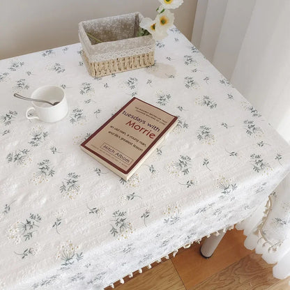 Rectangle Table Cloth Cotton Linen Table Cover for Kitchen Dinning