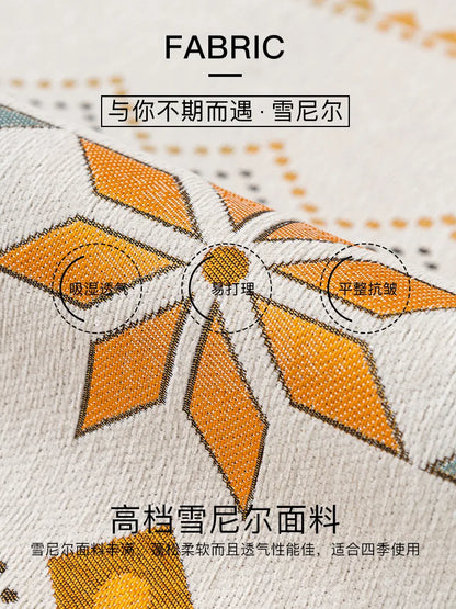 Scratch-proof Chenille Sofa Cover Bohemian Style Couch Cover Anti-slip Sofa Slipcover 