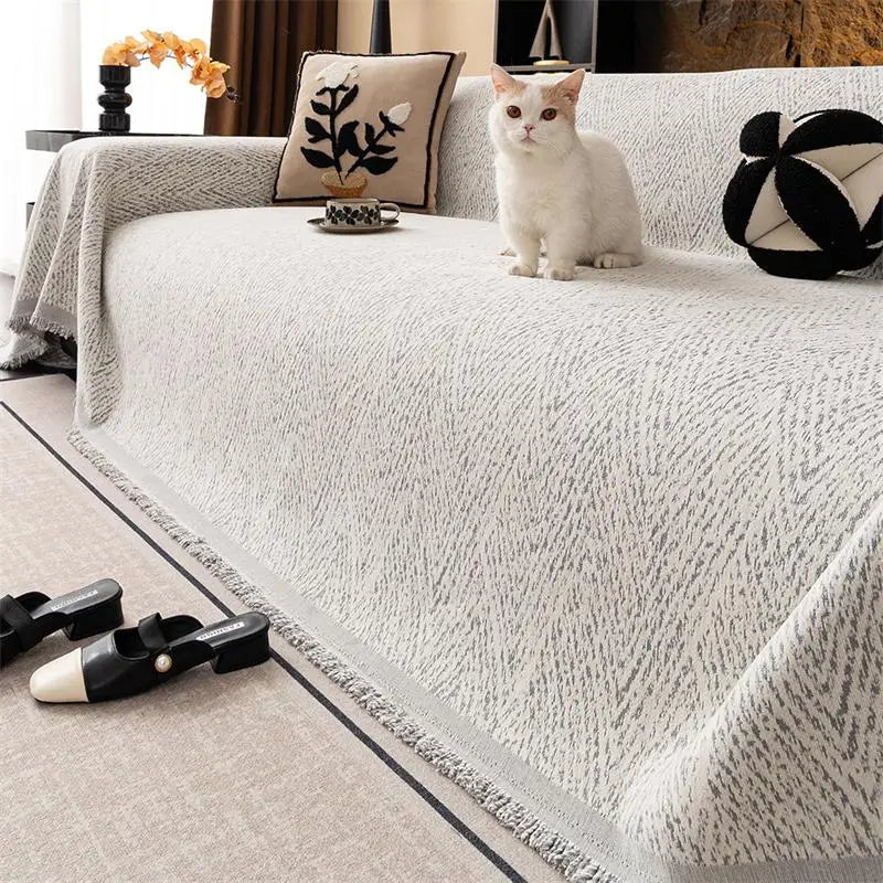 Durable Soft Chenille Sofa Slipcover Dogs Pets Anti-scratch Sofa Chair Cover 