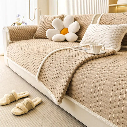 Velvet Couch Cover Cozy Plush Sectional Sofa Cover Sofa Slipcovers