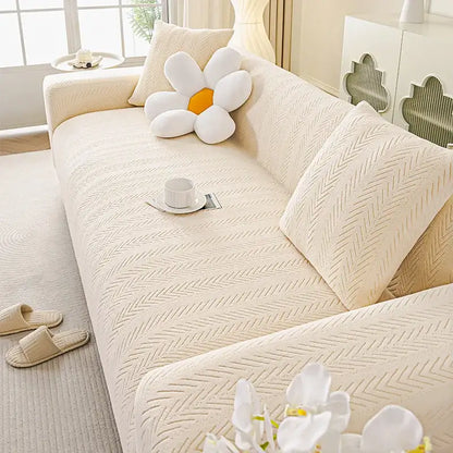 Durable Couch Cushion Cover Anti-cat Scratch Sofa Cover Elastic Slipcover