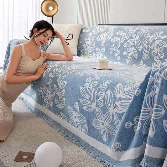 Universal Sofa Cover Chenille Durable Sofa Blanket Anti-scratch Furniture Protector