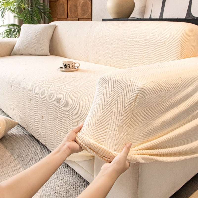 Cozy Stretchy Sofa Slipcover Elastic Flexible L-Shaped Sofa Cover