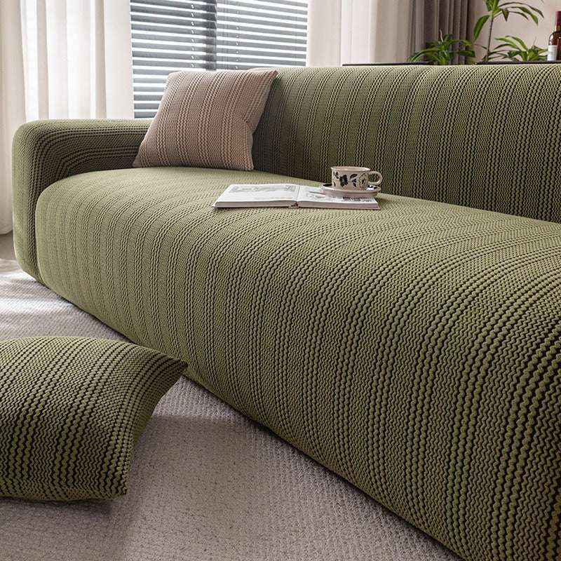 Stretchy Sofa Cover Cozy Plush Fleece Sofa Slipcover Durable Futon Cover