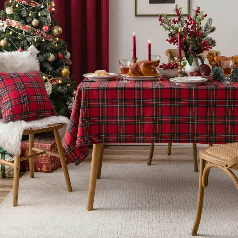 Christmas Tablecloth Red Green Rectangular Table Cover