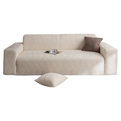 Durable Cozy Sofa Slipcover Stretchy Sofa Cover with 3D Organic Texture